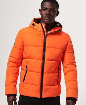 Superdry New House Sports Puffer Férfi Kabát Világos Narancssárga | CQVIY6910